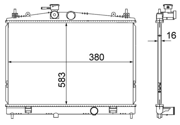 Chłodnica, układ chłodzenia silnika MAHLE cr 856 000s
