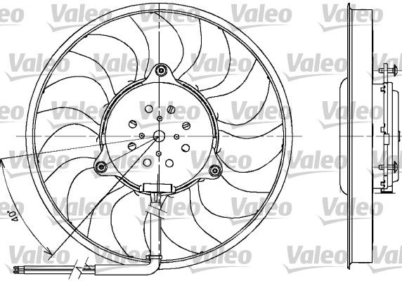Wentylator, chłodzenie silnika VALEO 698612