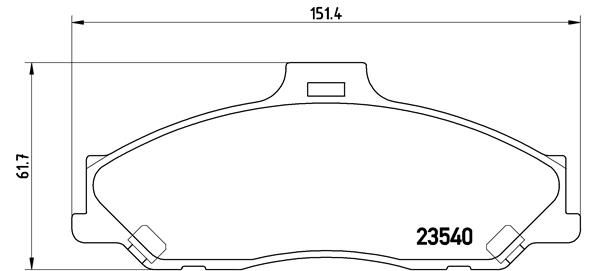 Zestaw klocków hamulcowych, hamulce tarczowe BREMBO P 24 051