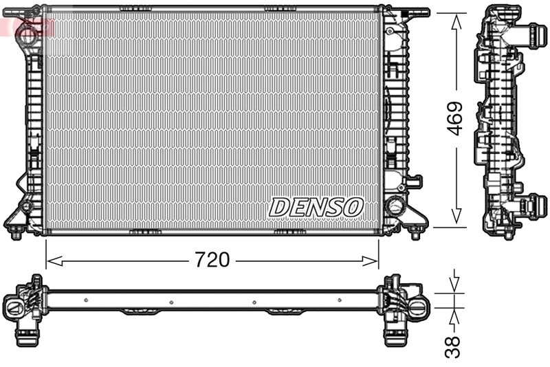 Chłodnica, układ chłodzenia silnika DENSO DRM02024