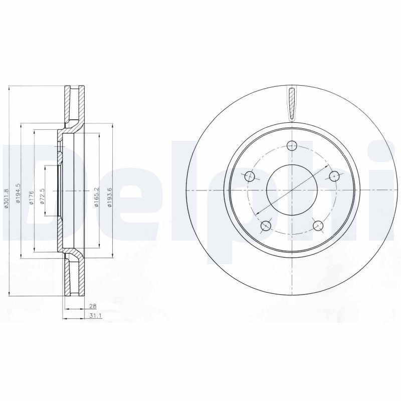 Tarcza hamulcowa DELPHI BG4248