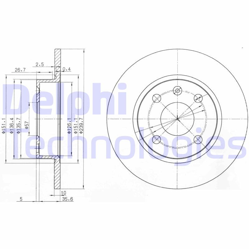 Tarcza hamulcowa DELPHI BG3771