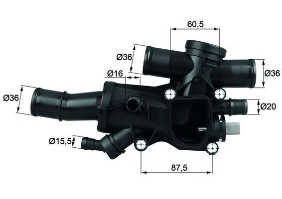 Termostat, płyn chłodzący MAHLE TH4483