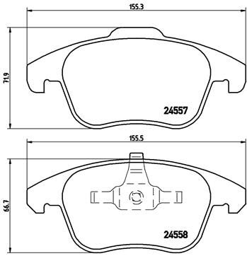 Zestaw klocków hamulcowych, hamulce tarczowe BREMBO P 61 086
