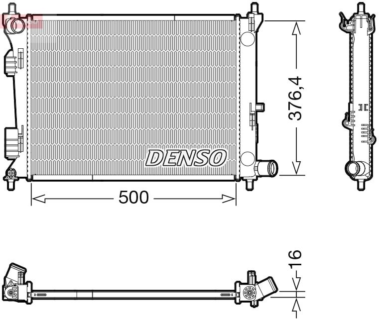 Chłodnica, układ chłodzenia silnika DENSO DRM41017