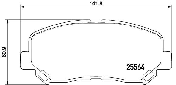 Zestaw klocków hamulcowych, hamulce tarczowe BREMBO P 49 045