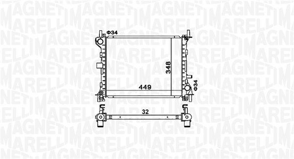 Chłodnica, układ chłodzenia silnika MAGNETI MARELLI 350213160300