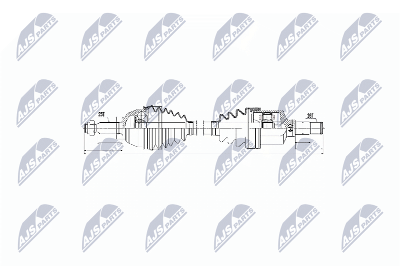 Wał napędowy NTY NPW-FR-055