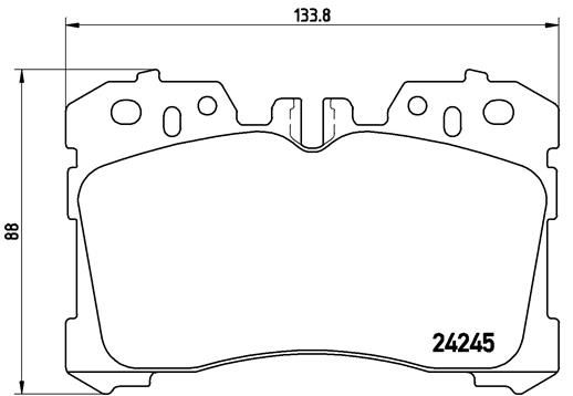 Zestaw klocków hamulcowych, hamulce tarczowe BREMBO P 83 075