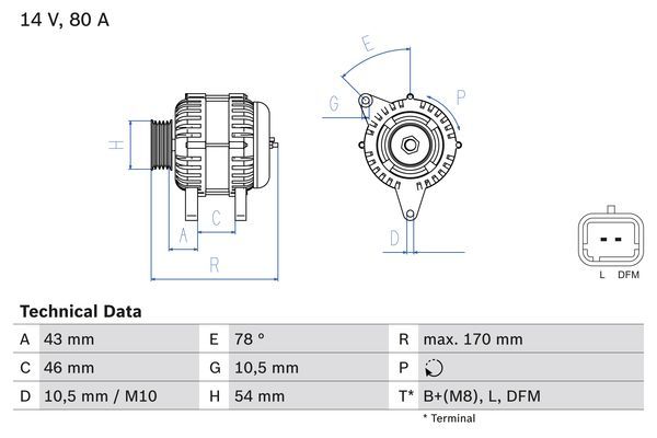 Alternator BOSCH 0 986 049 410