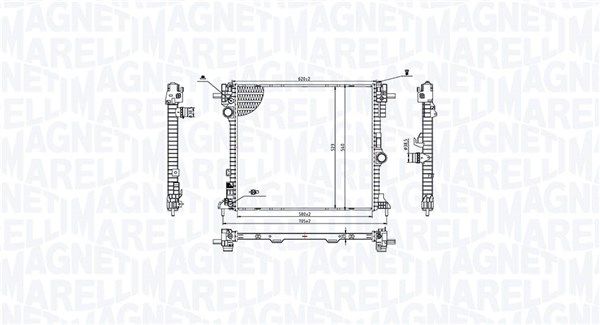 Chłodnica, układ chłodzenia silnika MAGNETI MARELLI 350213214400