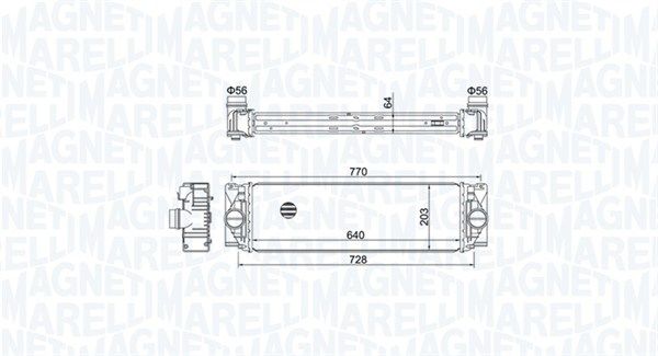 Chłodnica powietrza doładowującego MAGNETI MARELLI 351319205050