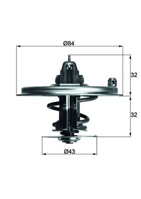 Termostat, płyn chłodzący MAHLE TX3680D