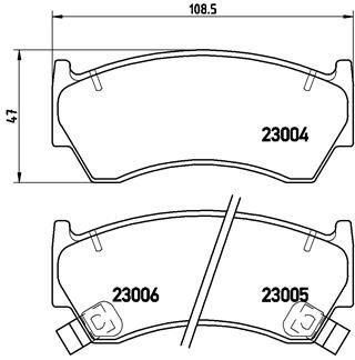 Zestaw klocków hamulcowych, hamulce tarczowe BREMBO P 56 033