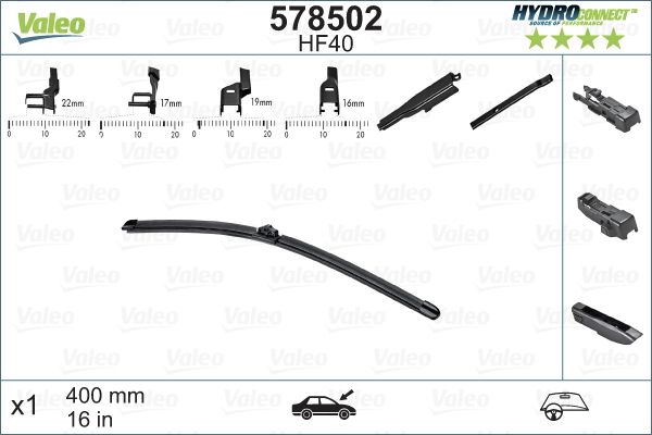 Pióro wycieraczki VALEO 578502