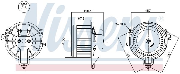 Wentylator wewnętrzny NISSENS 87572