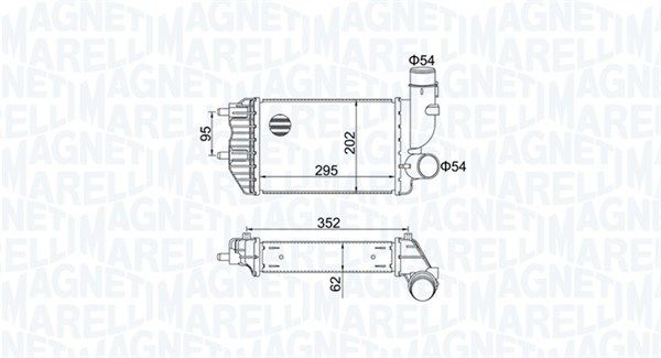 Chłodnica powietrza doładowującego MAGNETI MARELLI 351319205000