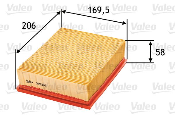 Filtr powietrza VALEO 585006