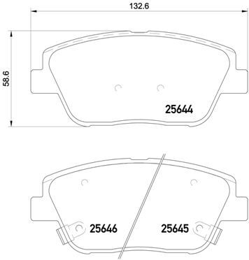 Zestaw klocków hamulcowych, hamulce tarczowe BREMBO P 30 066