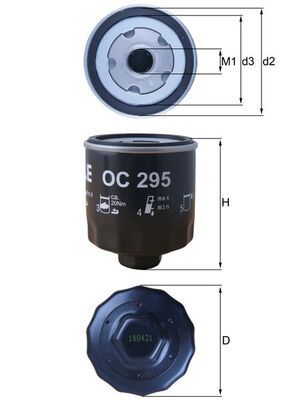 Filtr oleju MAHLE OC295