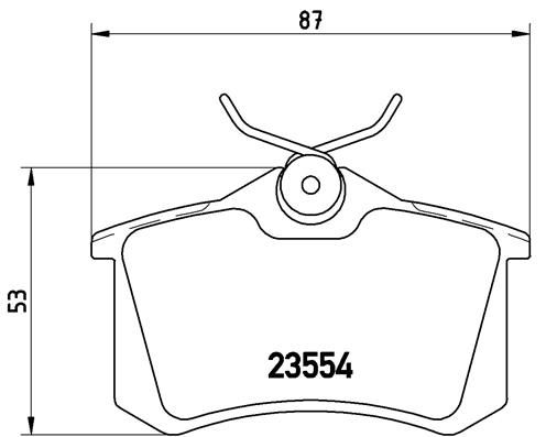 Zestaw klocków hamulcowych, hamulce tarczowe BREMBO P 68 024