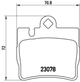 Zestaw klocków hamulcowych, hamulce tarczowe BREMBO P 50 042