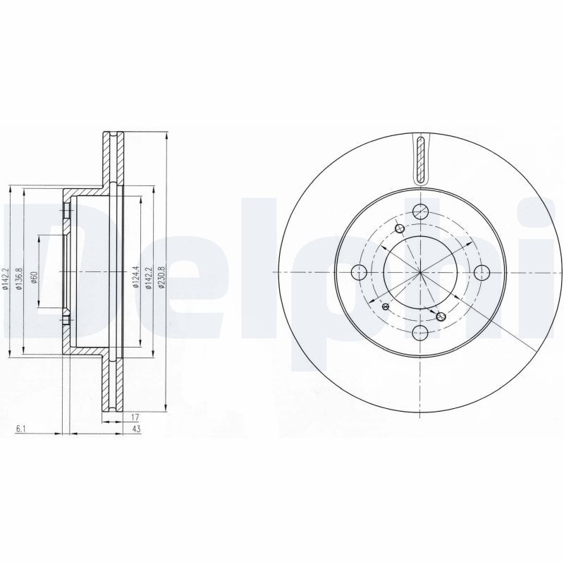 Tarcza hamulcowa DELPHI BG3499