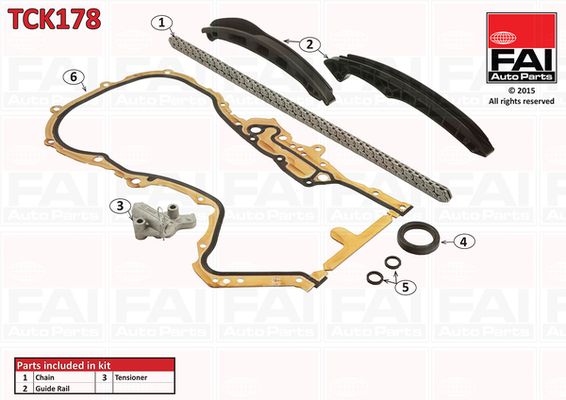 Zestaw łańcucha rozrządu FAI AutoParts tck178
