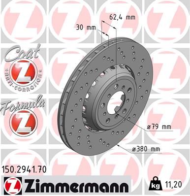 Tarcza hamulcowa ZIMMERMANN 150.2941.70