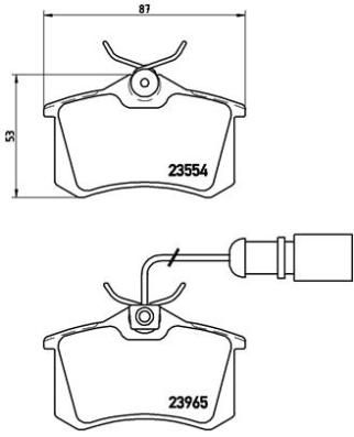 Zestaw klocków hamulcowych, hamulce tarczowe BREMBO P 85 058