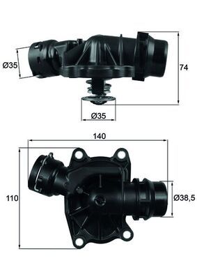 Termostat, płyn chłodzący MAHLE TI23388