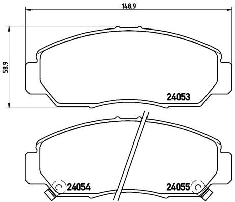 Zestaw klocków hamulcowych, hamulce tarczowe BREMBO P 28 047
