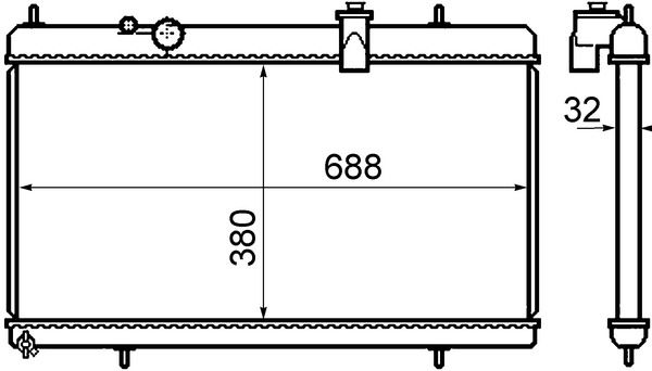 Chłodnica, układ chłodzenia silnika MAHLE cr 801 000s