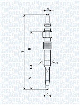 Świeca żarowa MAGNETI MARELLI 062900038304
