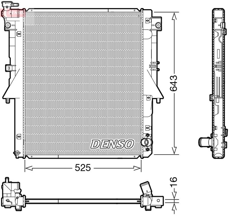 Chłodnica, układ chłodzenia silnika DENSO DRM45054