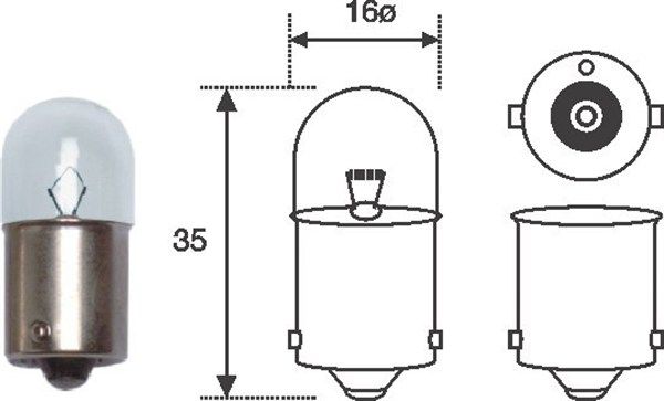 Żarówka, lampa tylna MAGNETI MARELLI 004008100000