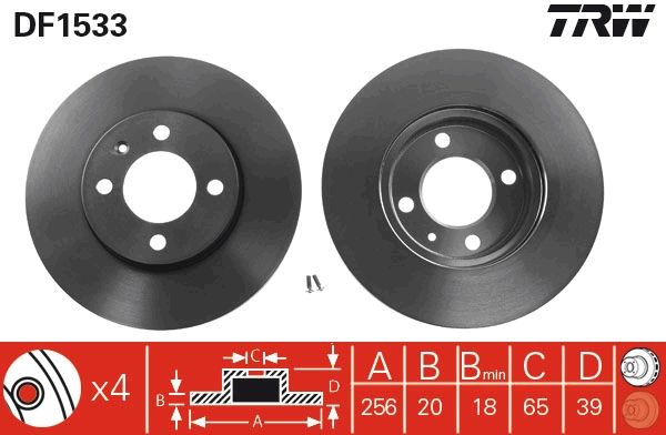Tarcza hamulcowa TRW DF1533