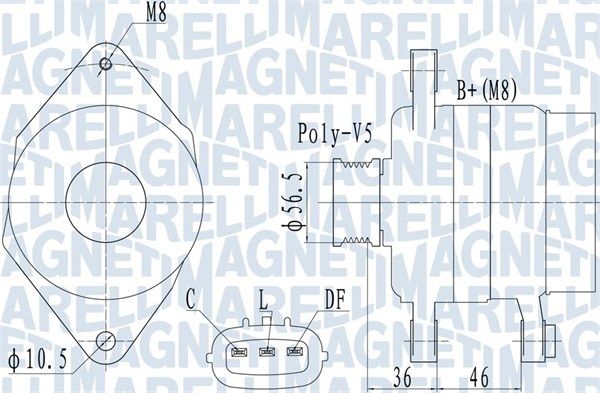 Alternator MAGNETI MARELLI 063732127010
