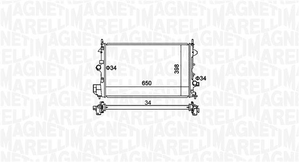Chłodnica, układ chłodzenia silnika MAGNETI MARELLI 350213173700
