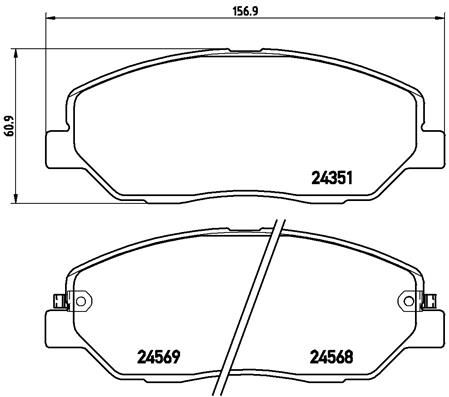 Zestaw klocków hamulcowych, hamulce tarczowe BREMBO p 30 036