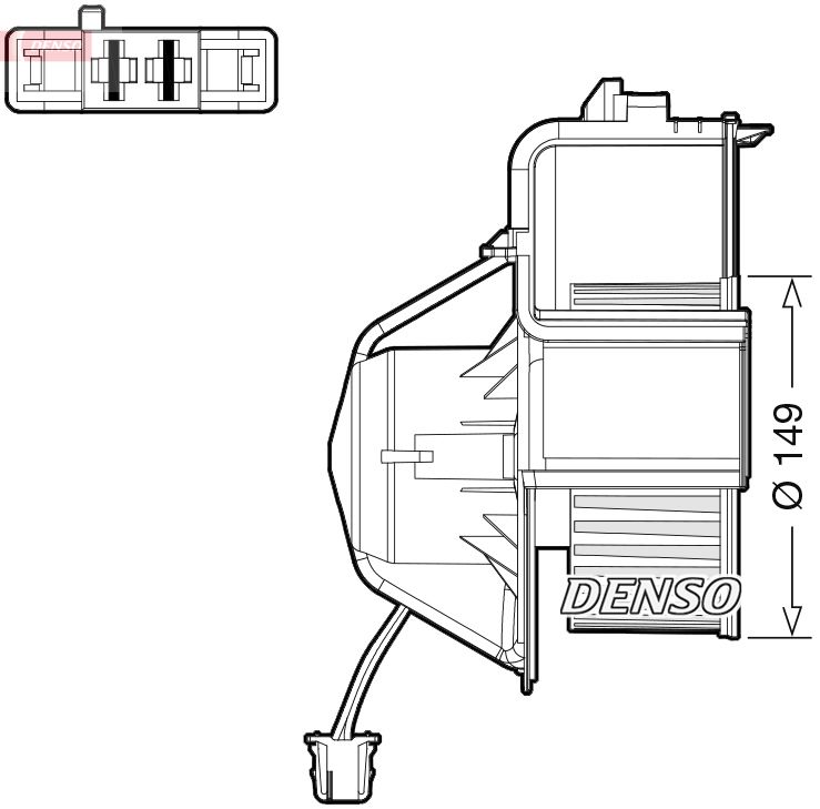 Wentylator wewnętrzny Denso DEA05007