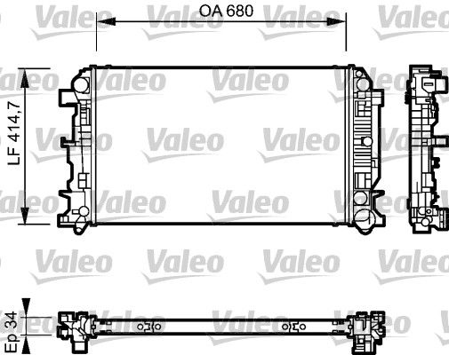 Chłodnica, układ chłodzenia silnika VALEO 735089