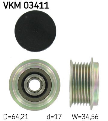 Alternator - sprzęgło jednokierunkowe SKF VKM 03411