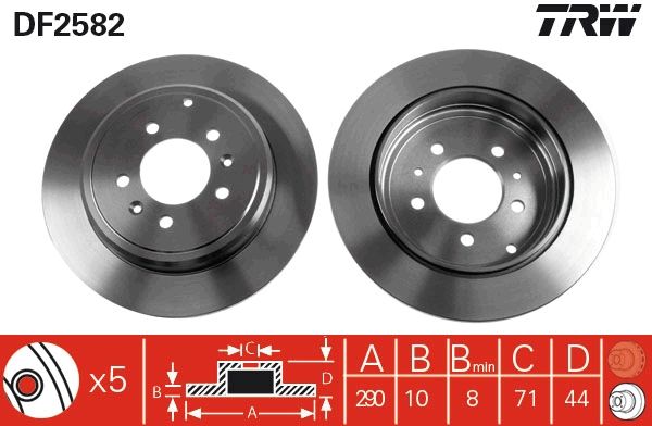 Tarcza hamulcowa TRW DF2582