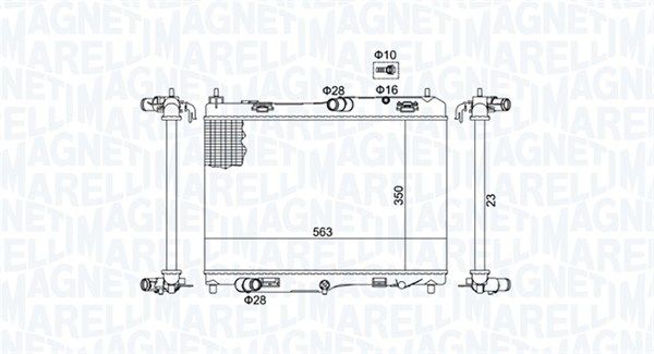 Chłodnica, układ chłodzenia silnika MAGNETI MARELLI 350213184700