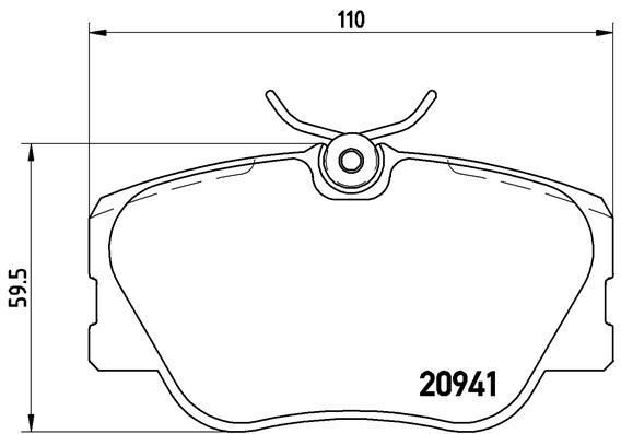 Zestaw klocków hamulcowych, hamulce tarczowe BREMBO P 50 008