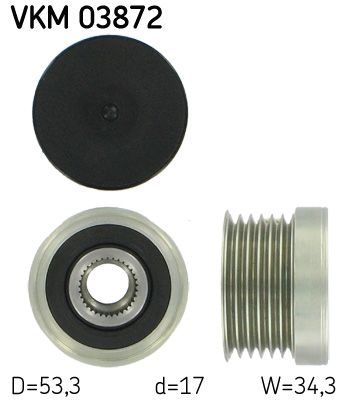 Alternator - sprzęgło jednokierunkowe SKF VKM 03872