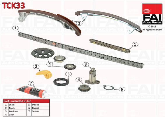 Zestaw łańcucha rozrządu FAI AutoParts tck33