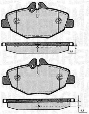 Zestaw klocków hamulcowych, hamulce tarczowe MAGNETI MARELLI 363916060318
