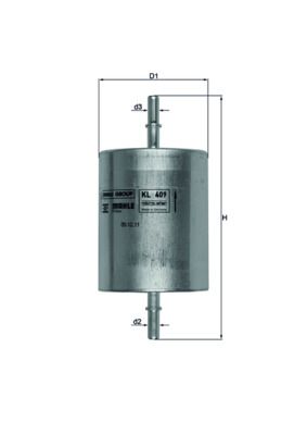 Filtr paliwa MAHLE KL409